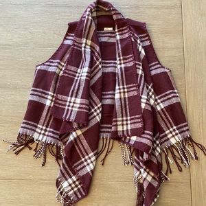 Drape front vest